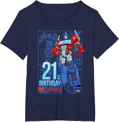 T-shirt de aniversário dos 21 anos do Optimus Prime dos Transformers