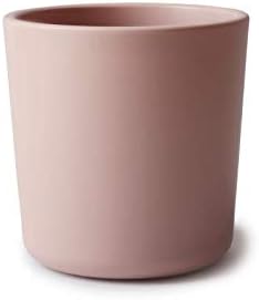 Mushie Copos de Jantar para Crianças | Copos de Mesa | Conjunto com 2 | Reutilizáveis | Podem ir à máquina de lavar louça e ao micro-ondas | Fáceis de segurar para crianças | Fabricados na Dinamarca (Rosa claro)