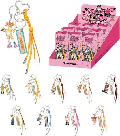 POP MART Lil Peach Riot: Carregando! Série de bonecos, 1 caixa, design premium, presente para mulheres, boneco de ação colecionável chique e favorito dos fãs