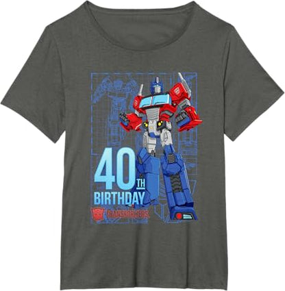 T-shirt de aniversário dos 40 anos do Optimus Prime dos Transformers