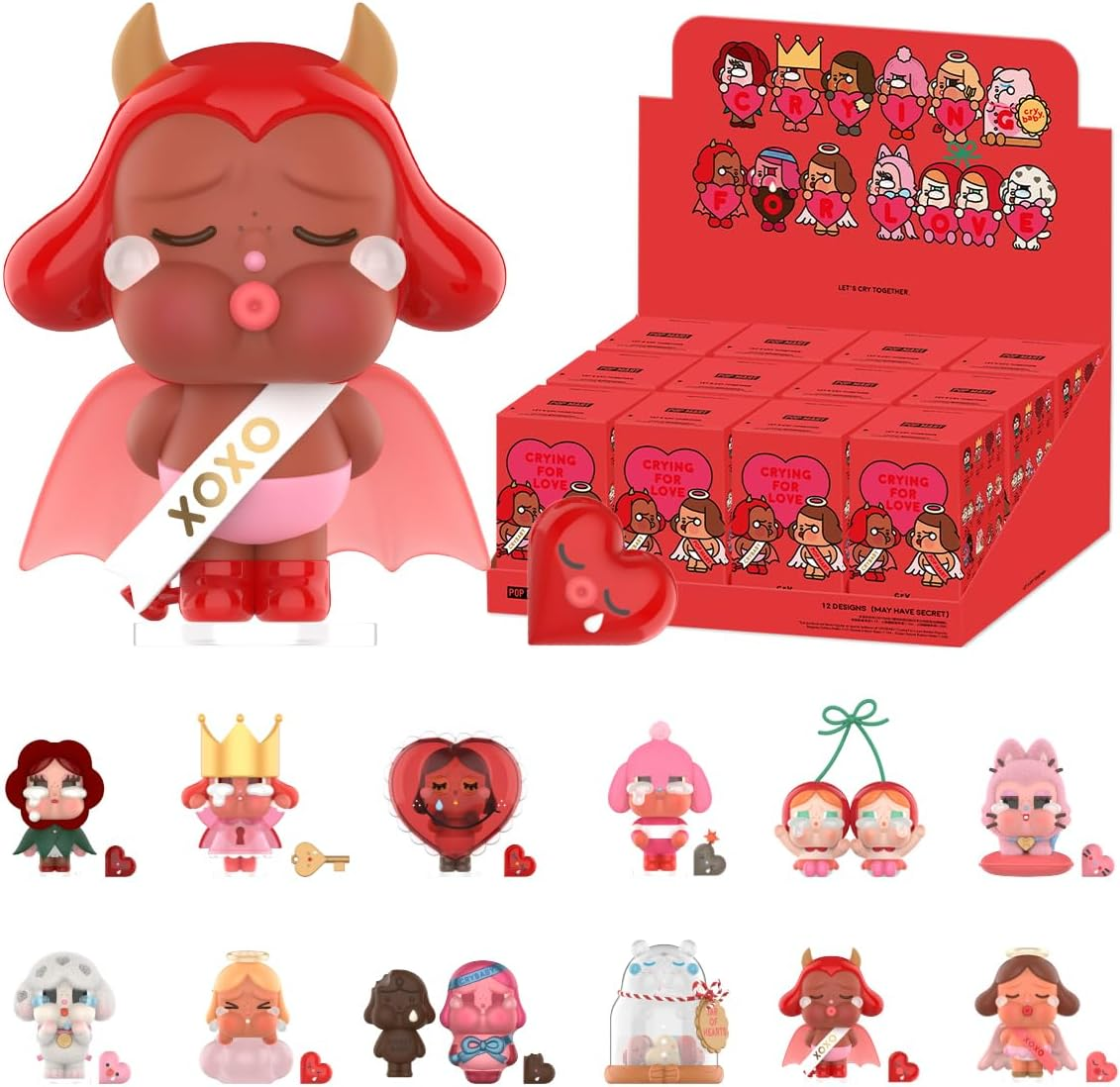 POP MART CRYBABY CHEER UP, BABY! SERIES - Bonecos de peluche da série 1 caixa de 2,5 polegadas, bonecos de ação articulados, design premium, presentes para fãs - brinquedo colecionável favorito