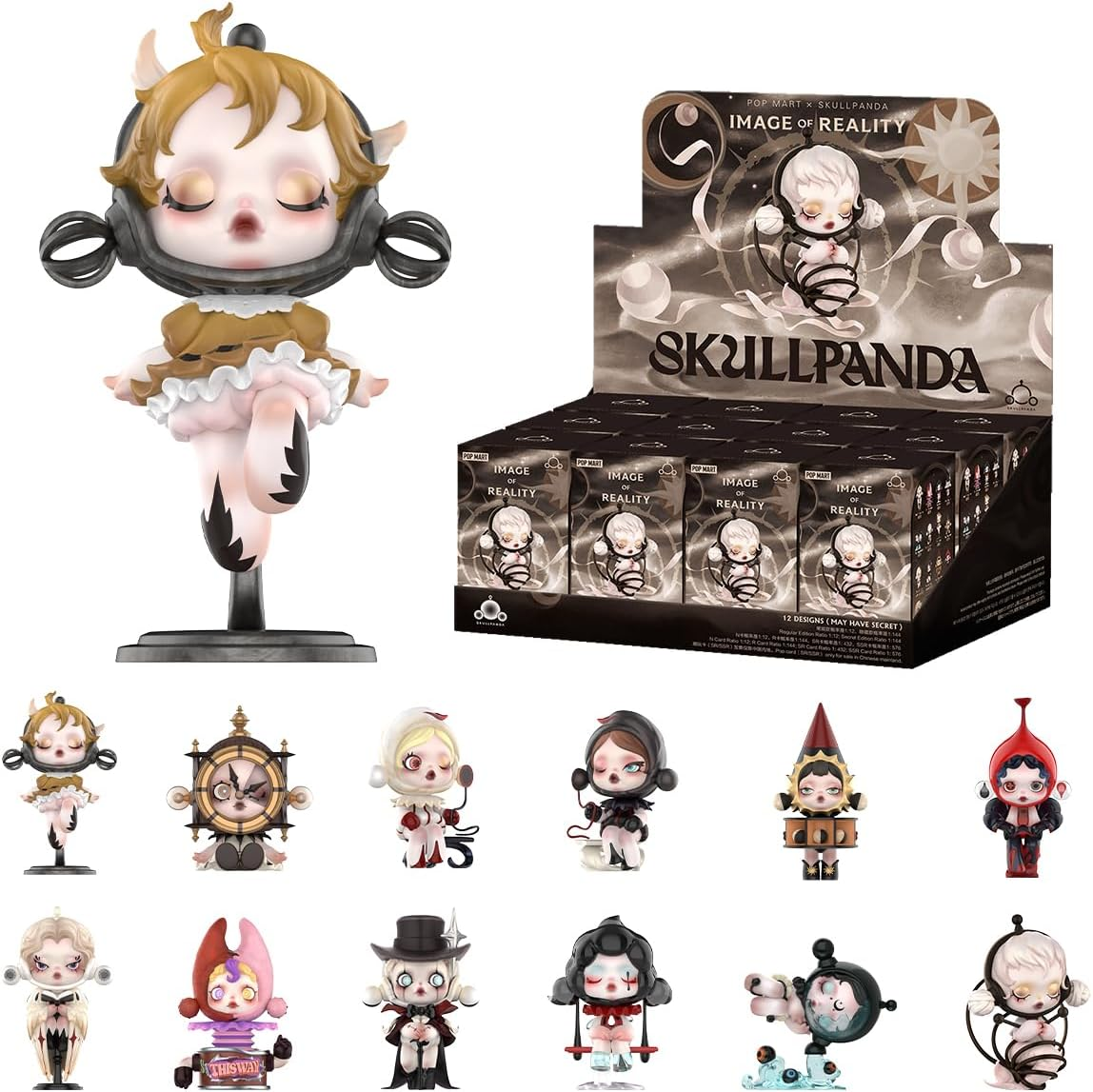POP MART SKULLPANDA x HAMCUS 1/6 Figura de ação Design Premium Presentes para Mulheres Figura de ação de brinquedo de arte chique colecionável favorita dos fãs