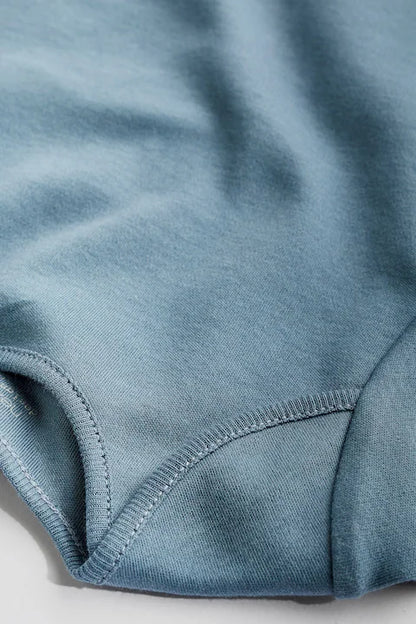 |BabyGirl| Body De Manga Comprida Para Bebê Modern Blue Com 5 Unidades - Modern Blue