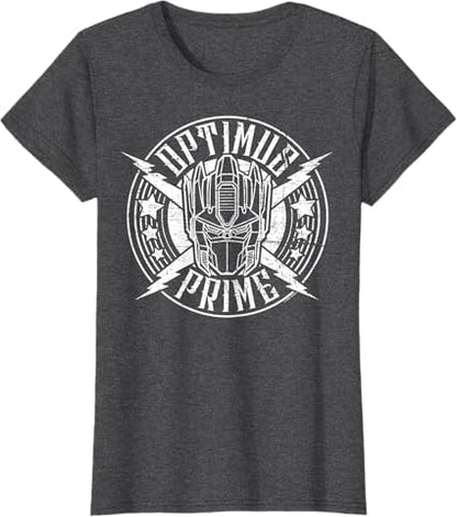 T-shirt Transformers Optimus Prime Vintage Rock Lightning Logo