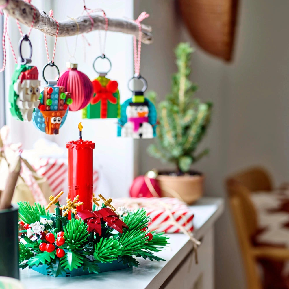 LEGO Icons 40743 Decoração de Mesa de Natal Conjunto de Velas de Natal