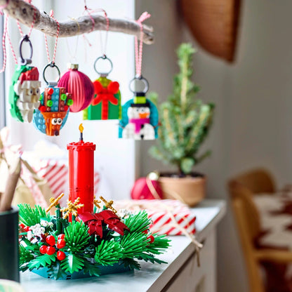 LEGO Icons 40743 Decoração de Mesa de Natal Conjunto de Velas de Natal