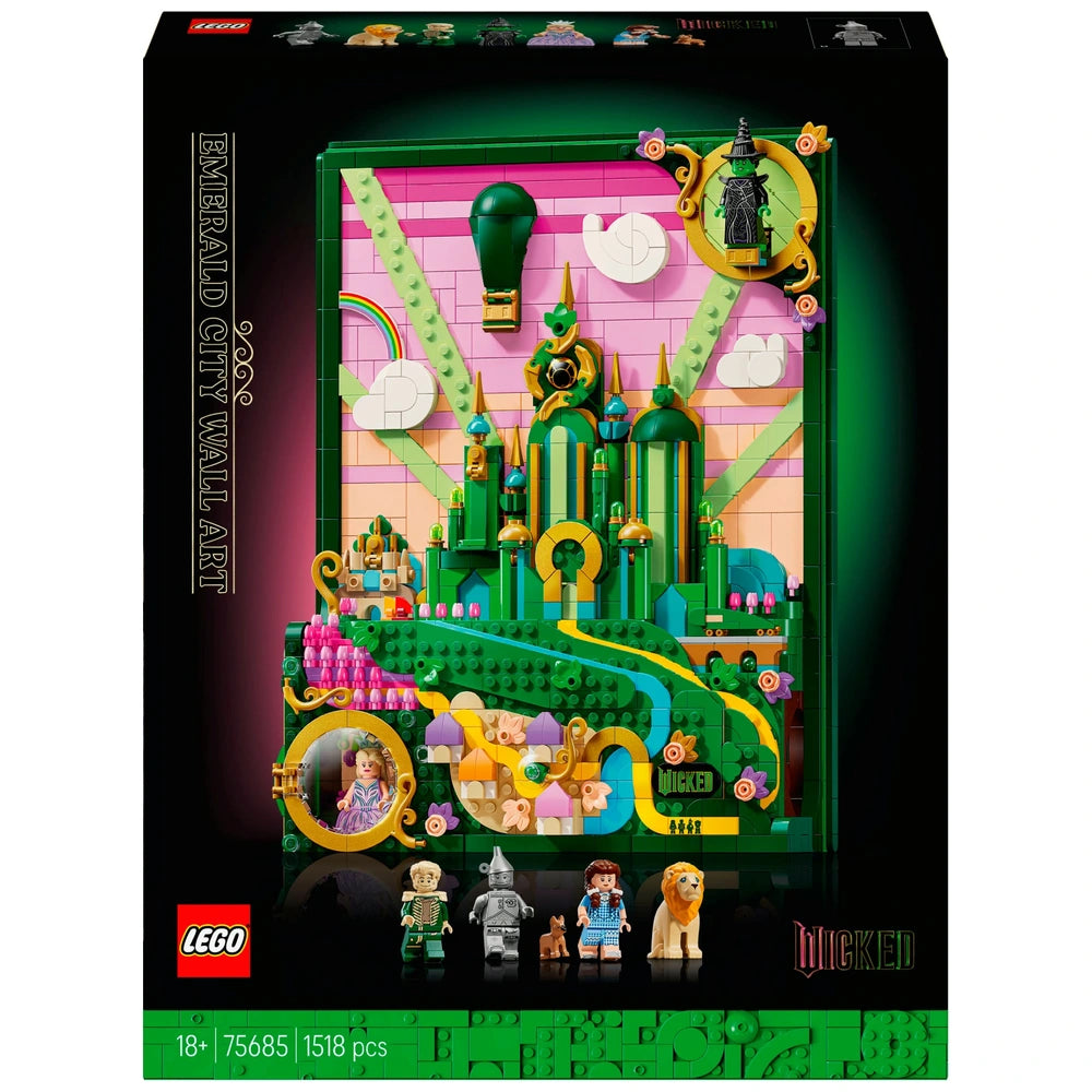LEGO Conjunto de arte de parede Wicked 75685 Cidade Esmeralda para adultos