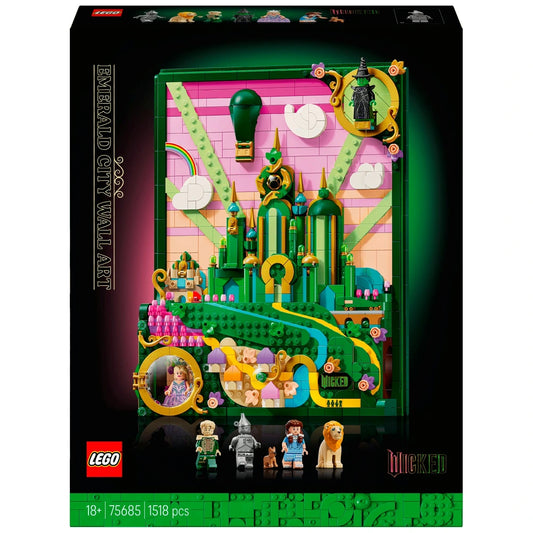 LEGO Conjunto de arte de parede Wicked 75685 Cidade Esmeralda para adultos