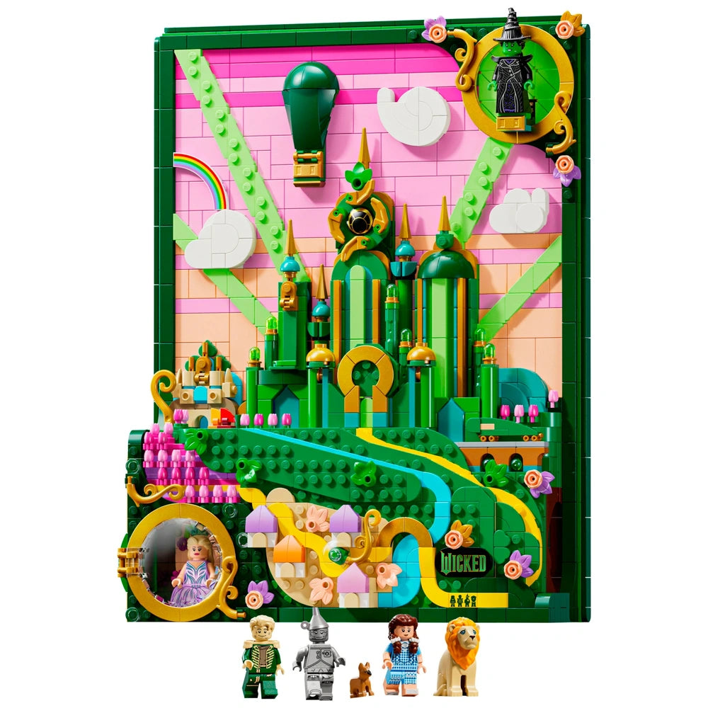 LEGO Conjunto de arte de parede Wicked 75685 Cidade Esmeralda para adultos