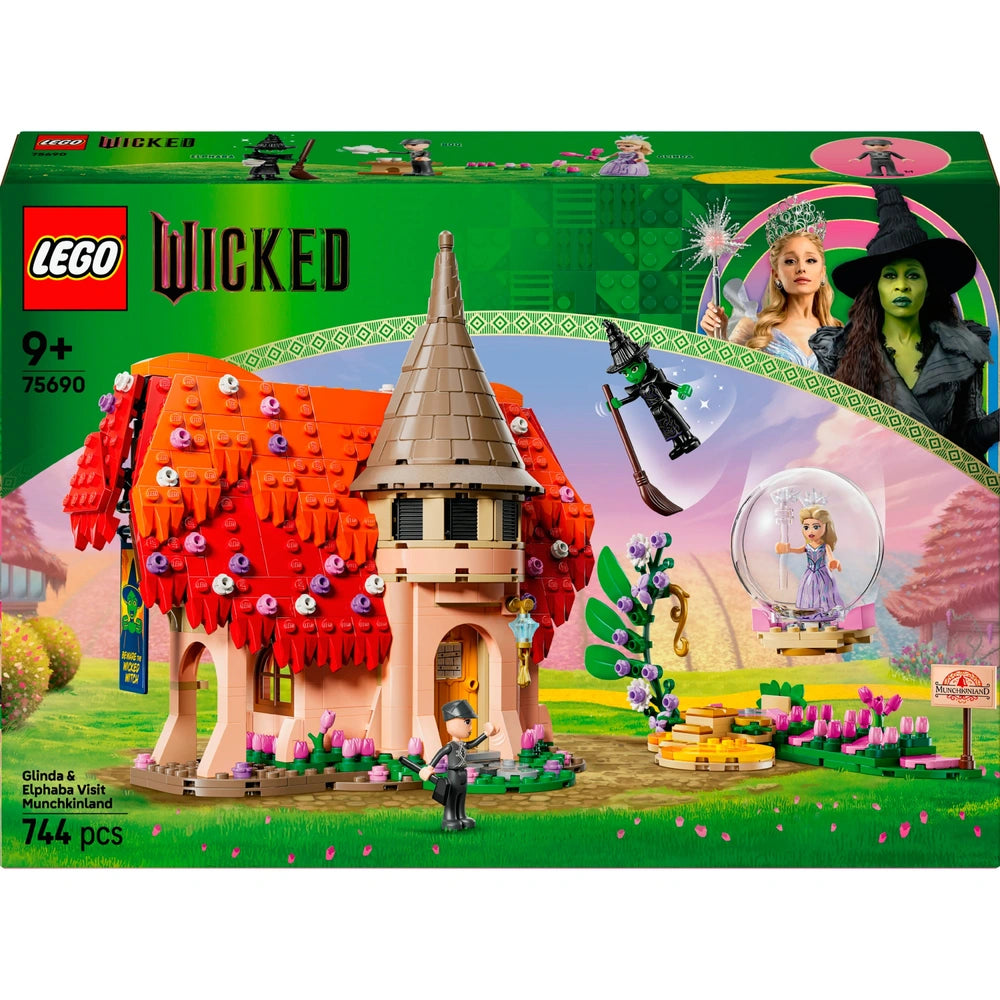 Conjunto LEGO Wicked 75690 Glinda e Elphaba Visitam Munchkinland