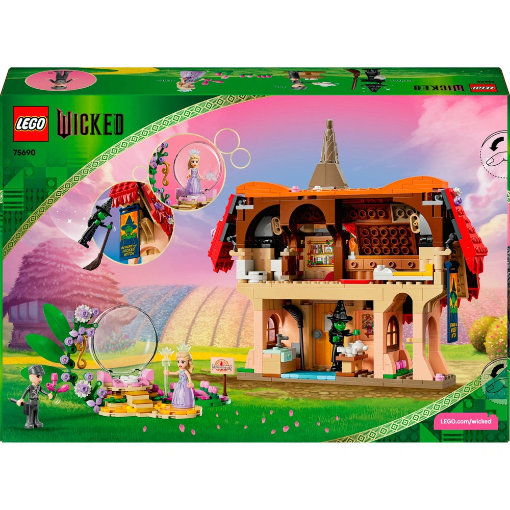 Conjunto LEGO Wicked 75690 Glinda e Elphaba Visitam Munchkinland