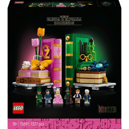 LEGO Conjunto de suportes para livros Wicked 75691 Glinda e Elphaba para adultos