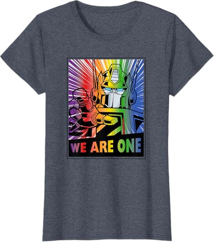 T-shirt Transformers Pride Rainbow Optimus Prime We Are One