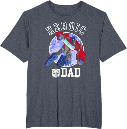 T-shirt vintage Transformers Dia do Pai Optimus Prime Pai Heróico