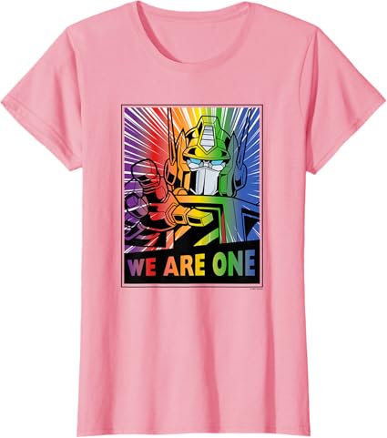 T-shirt Transformers Pride Rainbow Optimus Prime We Are One