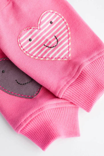 |BabyGirl| Conjunto De 2 Peças De Suéter e Calças Para Bebê - Bright Pink
