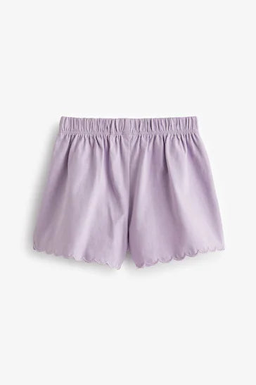 |Girl| Pacote de 3 Shorts Scallop - Lilás (3 meses -7 anos)
