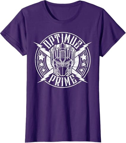 T-shirt Transformers Optimus Prime Vintage Rock Lightning Logo