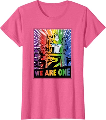 T-shirt Transformers Pride Rainbow Optimus Prime We Are One