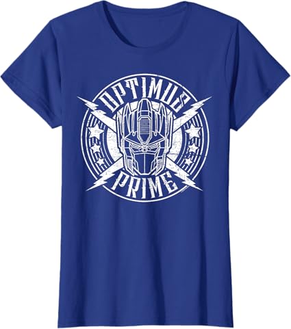 T-shirt Transformers Optimus Prime Vintage Rock Lightning Logo