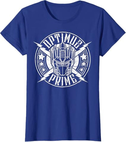 T-shirt Transformers Optimus Prime Vintage Rock Lightning Logo
