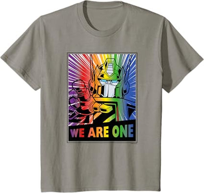 T-shirt Transformers Pride Rainbow Optimus Prime We Are One