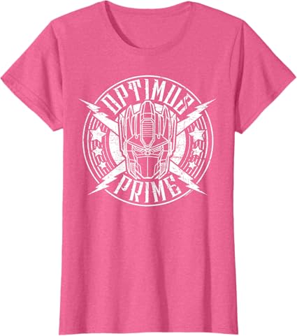 T-shirt Transformers Optimus Prime Vintage Rock Lightning Logo