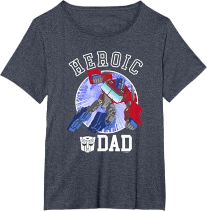 T-shirt vintage Transformers Dia do Pai Optimus Prime Pai Heróico