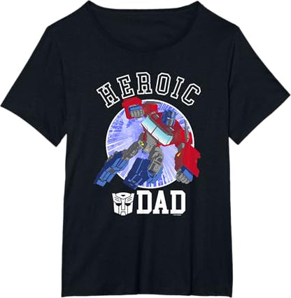 T-shirt vintage Transformers Dia do Pai Optimus Prime Pai Heróico