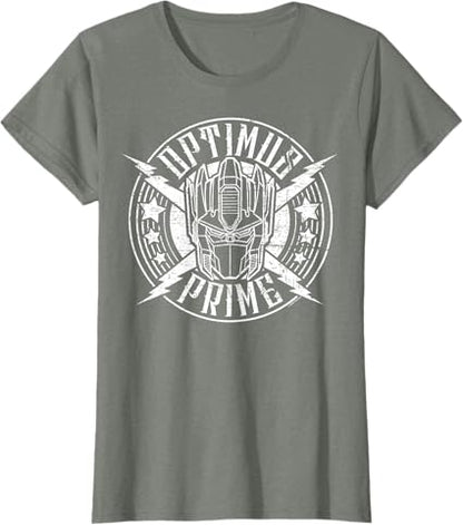 T-shirt Transformers Optimus Prime Vintage Rock Lightning Logo