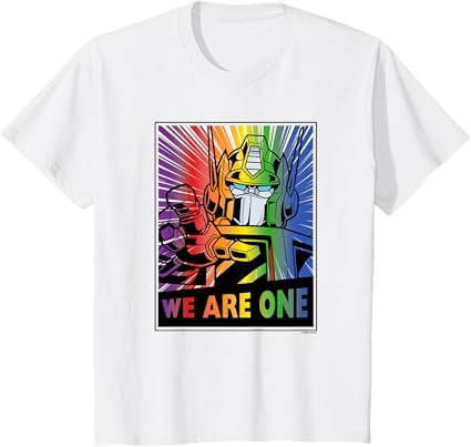 T-shirt Transformers Pride Rainbow Optimus Prime We Are One