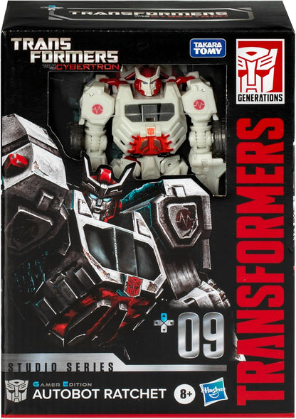 Transformers Studio Series Voyager War for Cybertron 09 Gamer Edition Ratchet, Figura de Acção Transformável de 16,5 cm, 8+