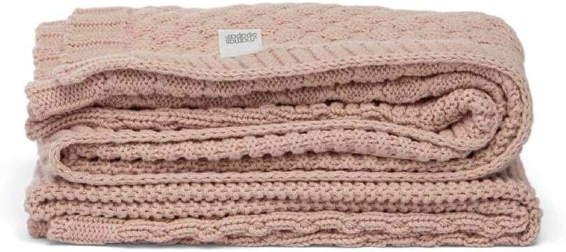 Manta de malha pequena Mamas & Papas, rosa chiclete