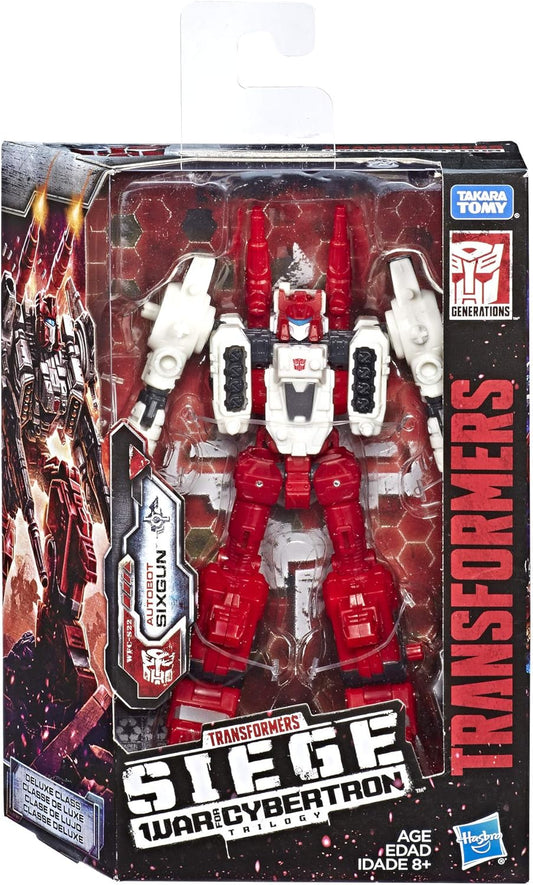 Transformers Generations War for Cybertron Deluxe WFC-S22 Autobot Six-Gun Weaponizer Action Figure - Siege Chapter - Adultos e crianças a partir dos 8 anos, 5
