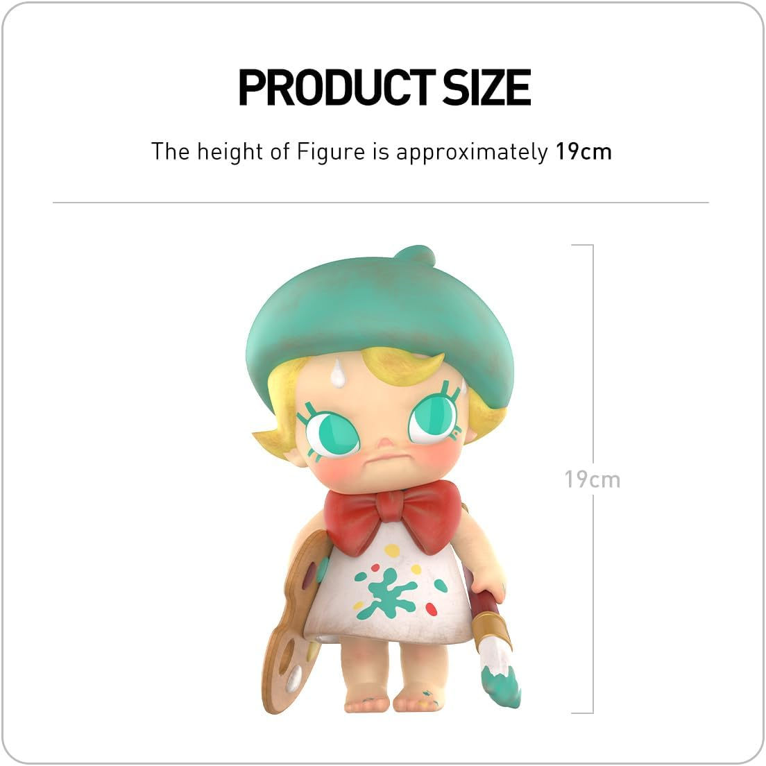 POP MART Baby Molly Baby Molly Future Painter 1 peça, design premium, presente para mulheres, boneco de ação colecionável chique e favorito dos fãs