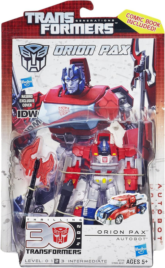 Transformers Generations 30th Anniversary Deluxe ORION PAX com banda desenhada