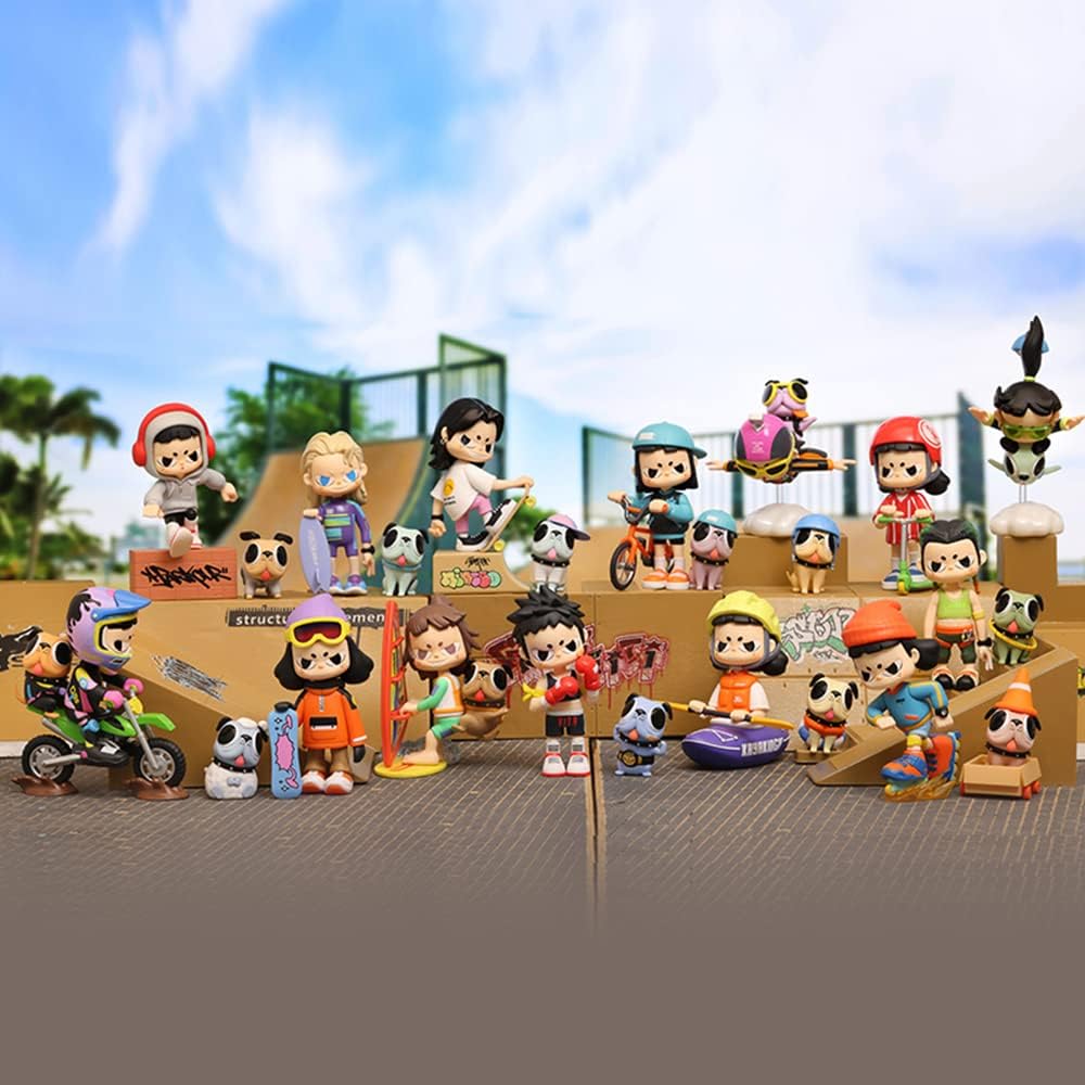 Conjunto POP MART VITA Radical Sports Series (12 caixas) 2,5 polegadas, personagem articulado, design premium, presentes para mulheres, caixa surpresa de decoração de mesa favorita dos fãs, brinquedo colecionável, arte, boneco de ação