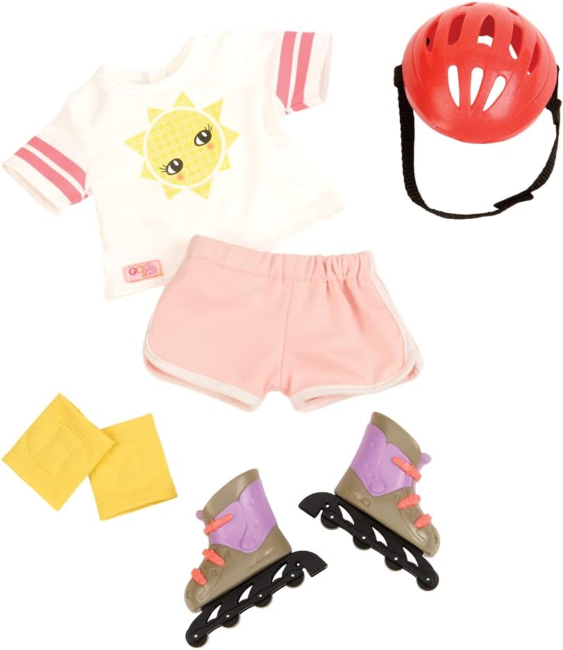 Look da moda Our Generation com patins para bonecas de 18" - Roll with It