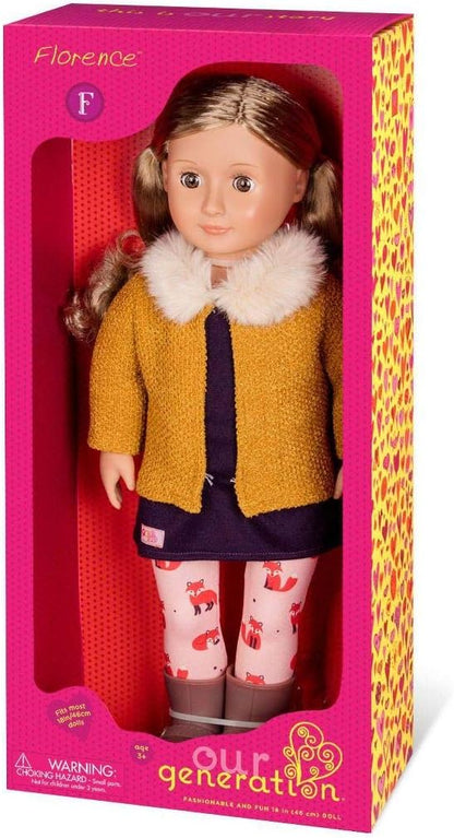 Our Generation da Battat - Boneca de moda Florence de 18" normal, não articulada - para crianças a partir dos 3 anos