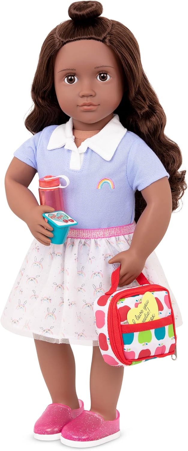 A Nossa Geração – Saco de Almoço Escolar – Conjunto de Comida de Brinquedo – Acessórios para Bonecas de 18 Polegadas – Brincadeira de Faz de Conta 3+ Anos – Vamos Almoçar