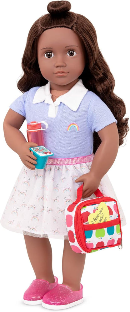 A Nossa Geração – Saco de Almoço Escolar – Conjunto de Comida de Brinquedo – Acessórios para Bonecas de 18 Polegadas – Brincadeira de Faz de Conta 3+ Anos – Vamos Almoçar