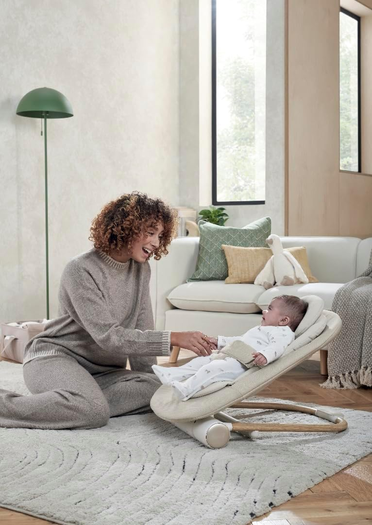 Cadeira de bebé Mamas & Papas Eno, dobrável com uma mão, 2 posições de reclinação, caxemira - 0-6 meses