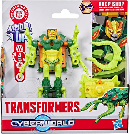 Figura de ação Transformers CYBERWORLD Armored Cyber Changers Chop Shop
