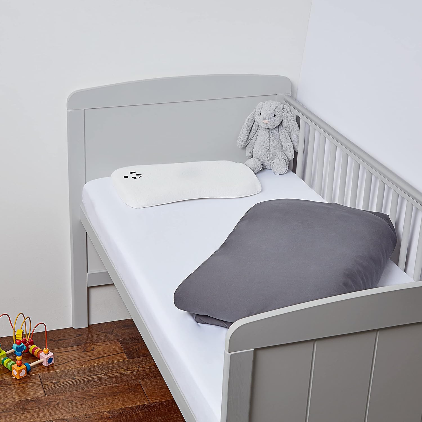 Lençóis com elástico Panda Kids 100% bambu (2 unidades) (branco, berço: 120 x 60 x 15 cm)