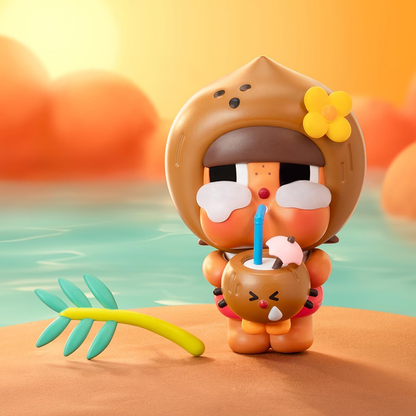 POP MART Crybaby Coconut Figura-Castanho Articulado Personagem Design Premium Fã-Família Brinquedo Colecionável Figura de Acção de Brinquedo