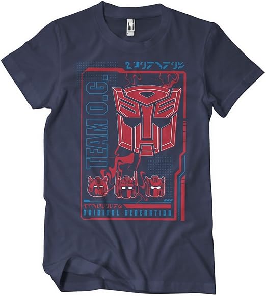 T-shirt para homem Transformers Autobots Original Generation, oficialmente licenciada.