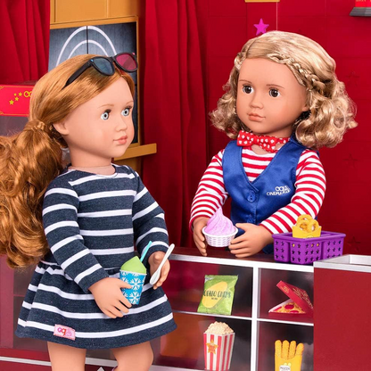 A Nossa Geração - Bonecas fantasiadas para ir ao cinema com snacks, BD37848Z, coloridas