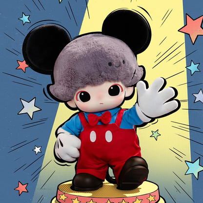 POP MART DIMOO WORLD X DISNEY Series-Mickey Bolsa de Peluche em Vinil 1 Caixa Personagem Articulado Design Premium Presentes Fã-Favorito Brinquedo Colecionável Figura de Acção de Brinquedo de Arte