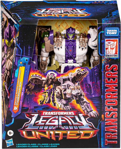 Figura de ação Tigerhawk da classe Leader da classe Beast Wars do universo Transformers Legacy United.