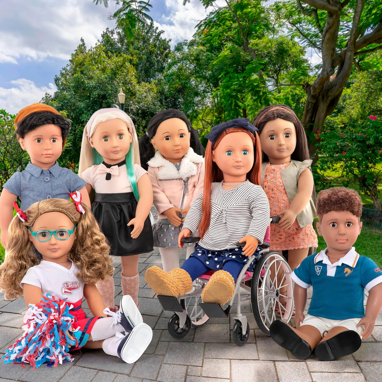 Conjunto Our Generation Heals on Wheels – Kit de cadeira de rodas e acessórios médicos para bonecas de 45 cm – Conjunto de 11 peças com tema médico